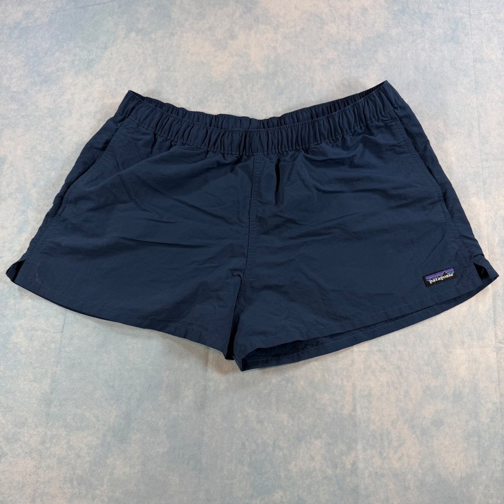 Patagonia Baggies Shorts Womens Large Navy Blue Excellent 5" Inseam NetPlus